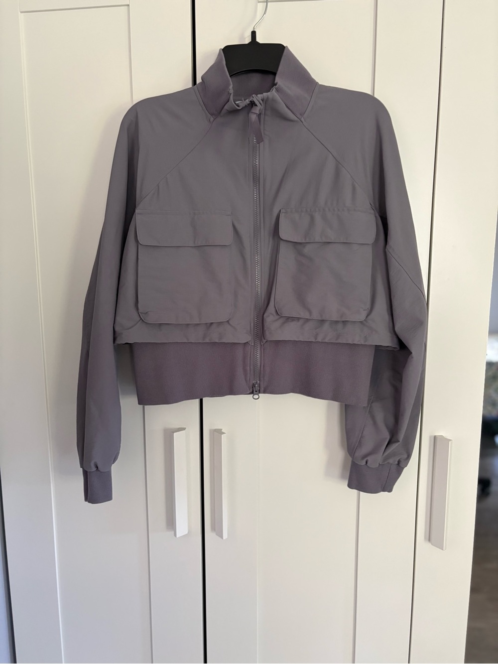 FLX Women’s Cropped Windbreaker Jacket - Gray
